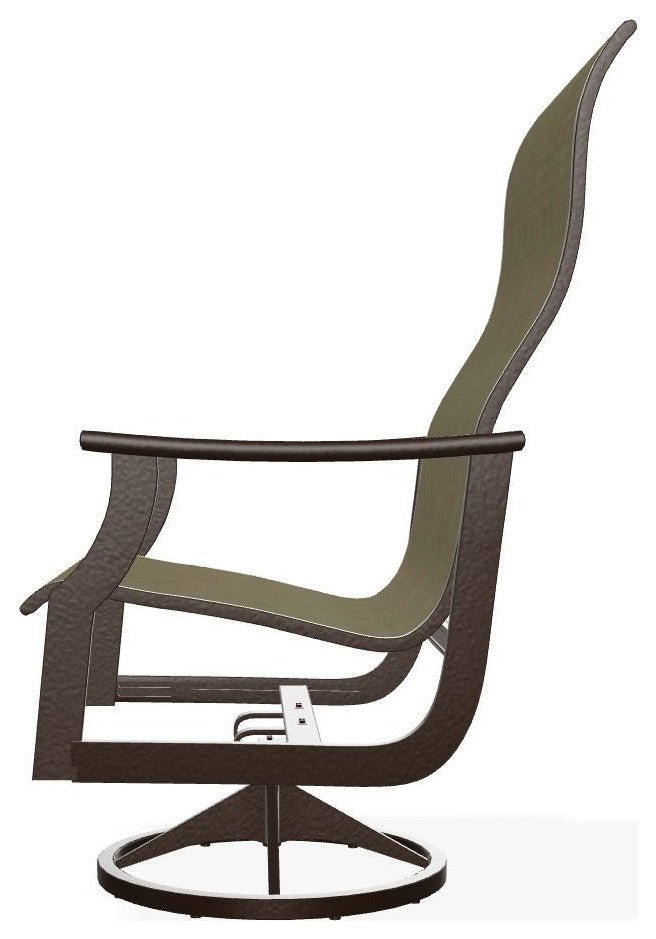 St. Catherine Sling Outdoor Supreme Swivel Rocker, Elevation Stone/Kona
