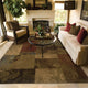 Harrison Geometric Green and Red Rug, 10'x13'