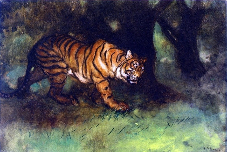 Arthur B Davies The Tiger - 18" x 27" Premium Canvas Print