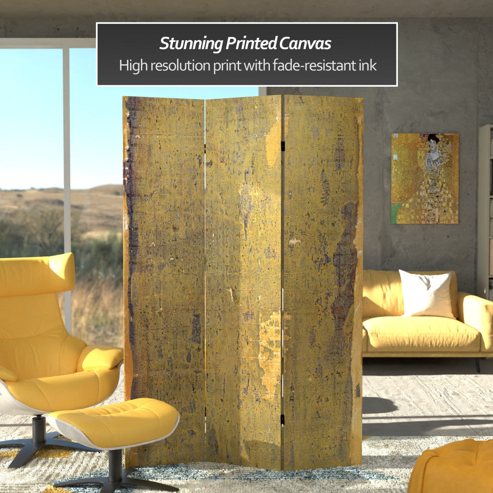 6' Tall Olive Prairie Canvas Room Divider