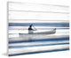 "Blue Lake Canoe" Print on White Wood, 60"x40"