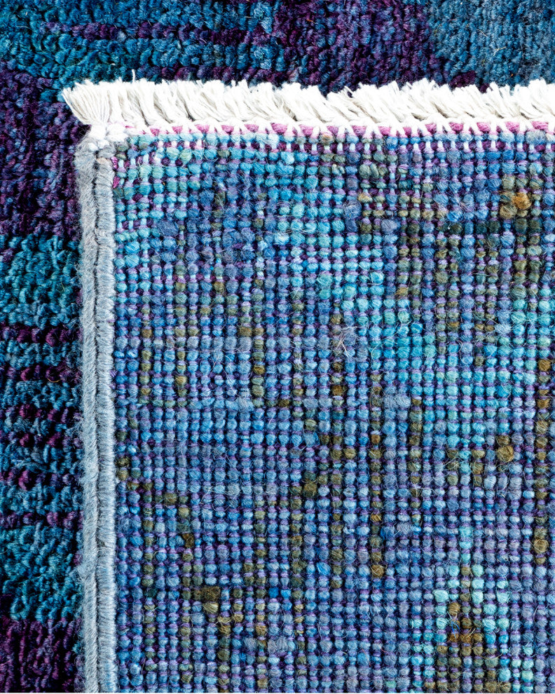 Fine Vibrance, One-of-a-Kind Hand-Knotted Area Rug Blue, 6' 0" x 8' 10"