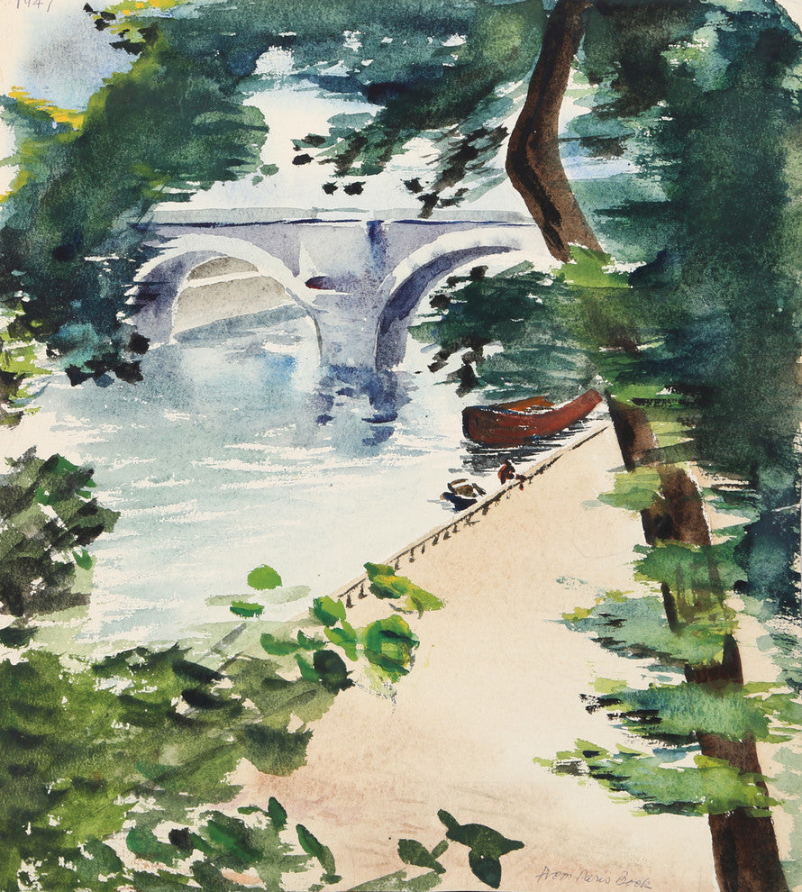 Eve Nethercott "Canal, P2.51" Watercolor Painting