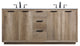 Bethany 72" Double Bathroom Vanity, Natural Oak