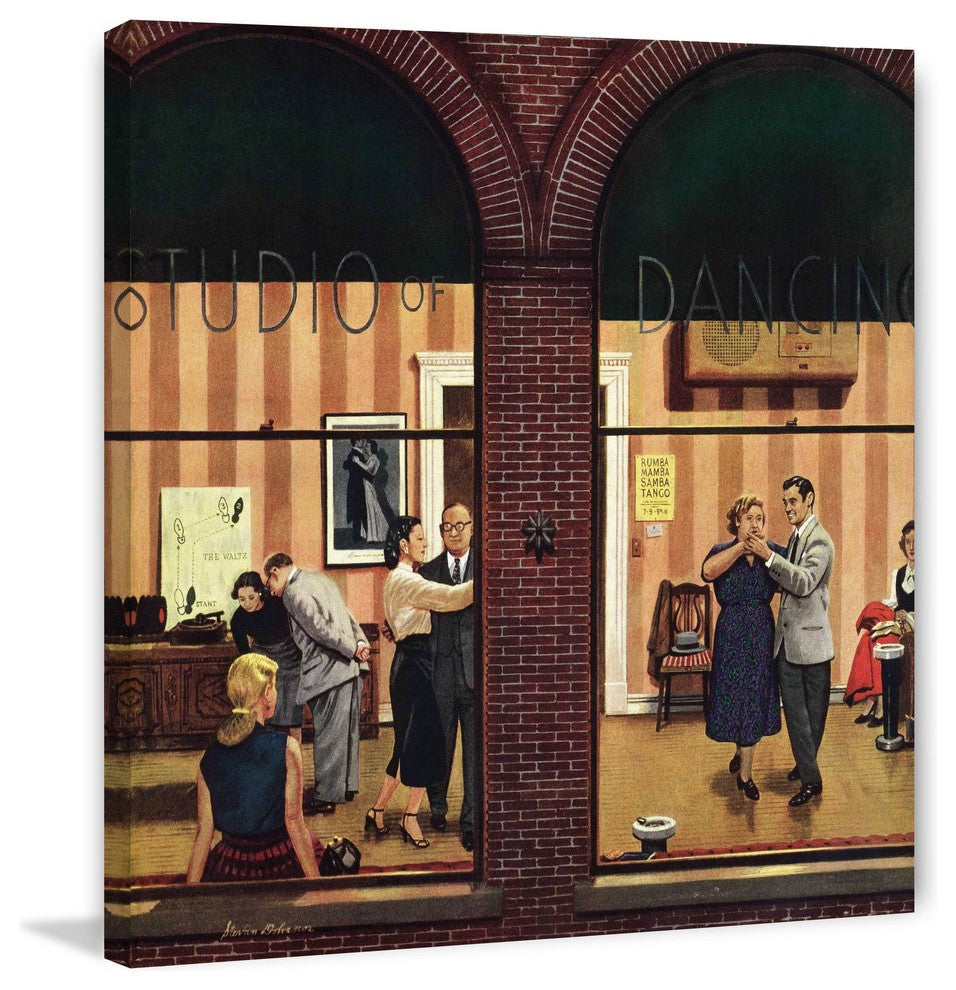 "Dancing Class" Painting Print on Canvas by Stevan Dohanos