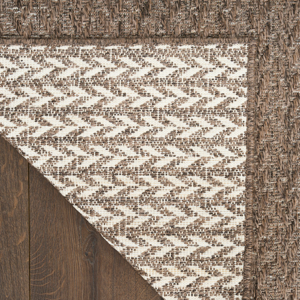 Nourison Tulum 2'2" x 8' Brown Outdoor Rug