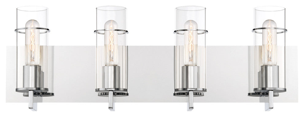 4 Light Contemporary Vanity, Chrome