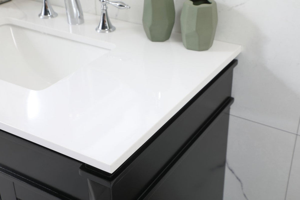 Home Living 21" Transitional Black-Light Bathroom Vanity