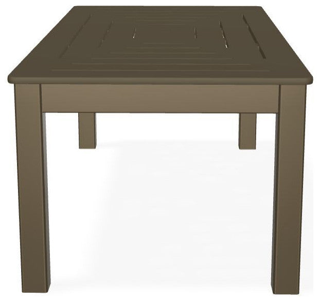 24" x 48" Rectangular Marine Grade Outdoor Coffee Table, Beachwood