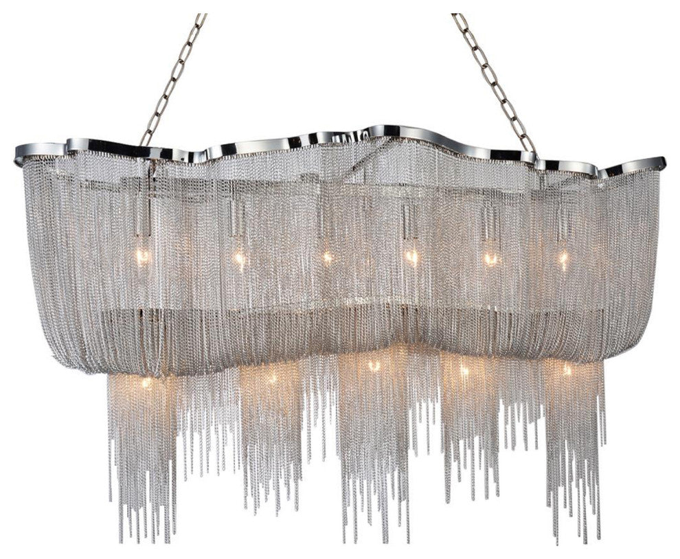 Secca 13 Light Down Chandelier With Chrome Finish