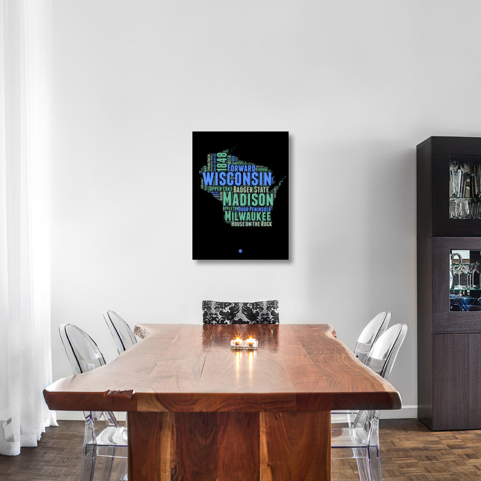 "Wisconsin Word Cloud 1" Fine Art Print