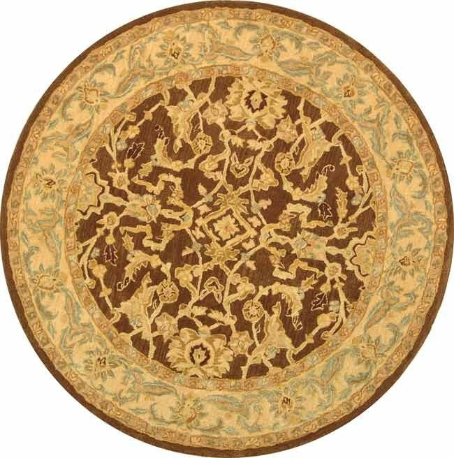 Safavieh Anatolia Collection AN545 Rug, Brown/Tan, 4' Round