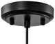 1-Light Matte Black Metal Cone Hanging Kitchen Pendant Light