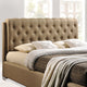 Modern Contemporary Bedroom Bed Frame Latte, Queen