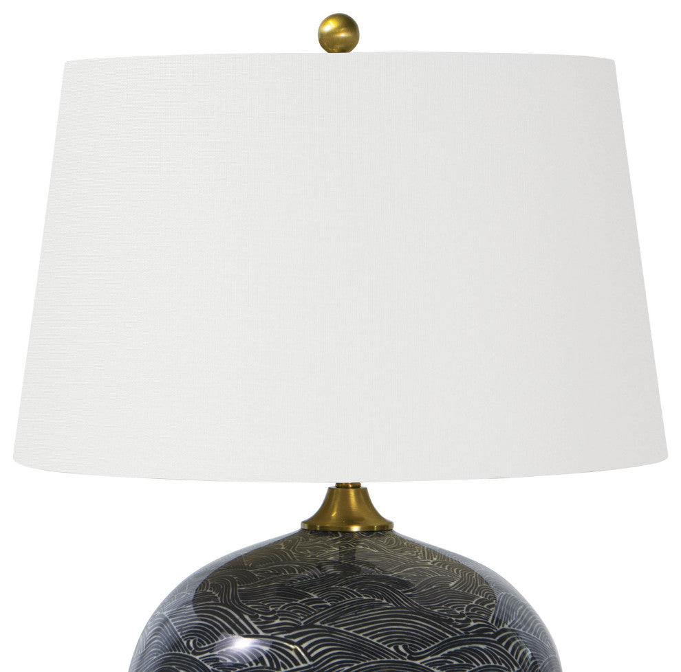 Harbor Ceramic Table Lamp, Black