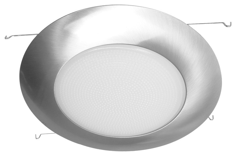 NICOR 6" Flat Albalite Recessed Shower Trim, Nickel