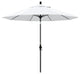 9' Matted Black Collar Tilt Lift Fiberglass Rib Aluminum Umbrella, Sunbrella, Natural