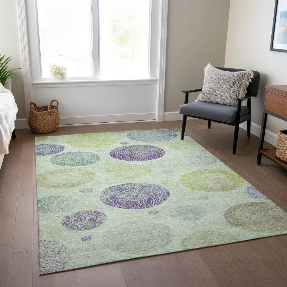 Machine Washable Indoor/Outdoor Chantille ACN1897 Aloe 10' x 14' Rug
