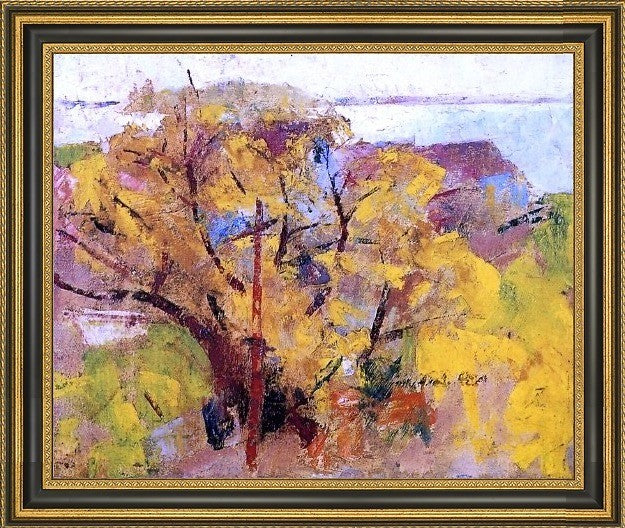 Charles Webster Hawthorne Willows - 20" x 25" Framed Premium Canvas Print