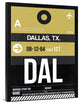 "DAL Dallas Luggage Tag 2" Fine Art Print