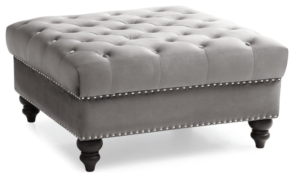 Nola Ottoman, Dark Gray
