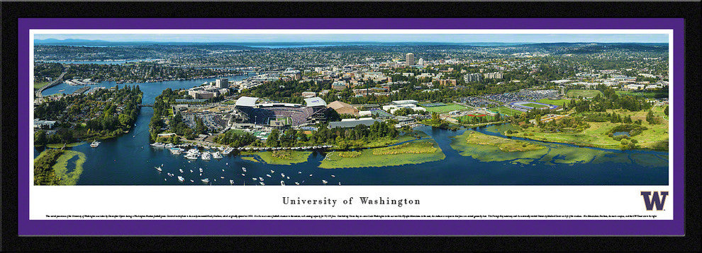 Washington Huskies Football Panoramic, Select Frame