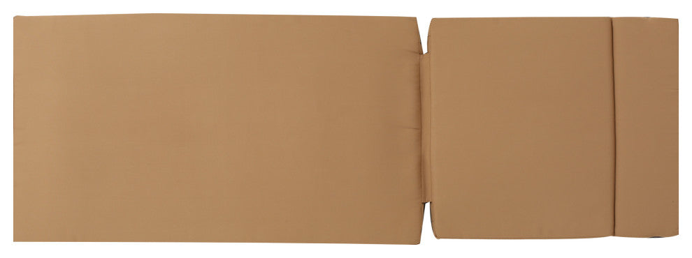 GDF Studio Albany Outdoor Chaise Lounge Cushion, Set of 2, Caramel