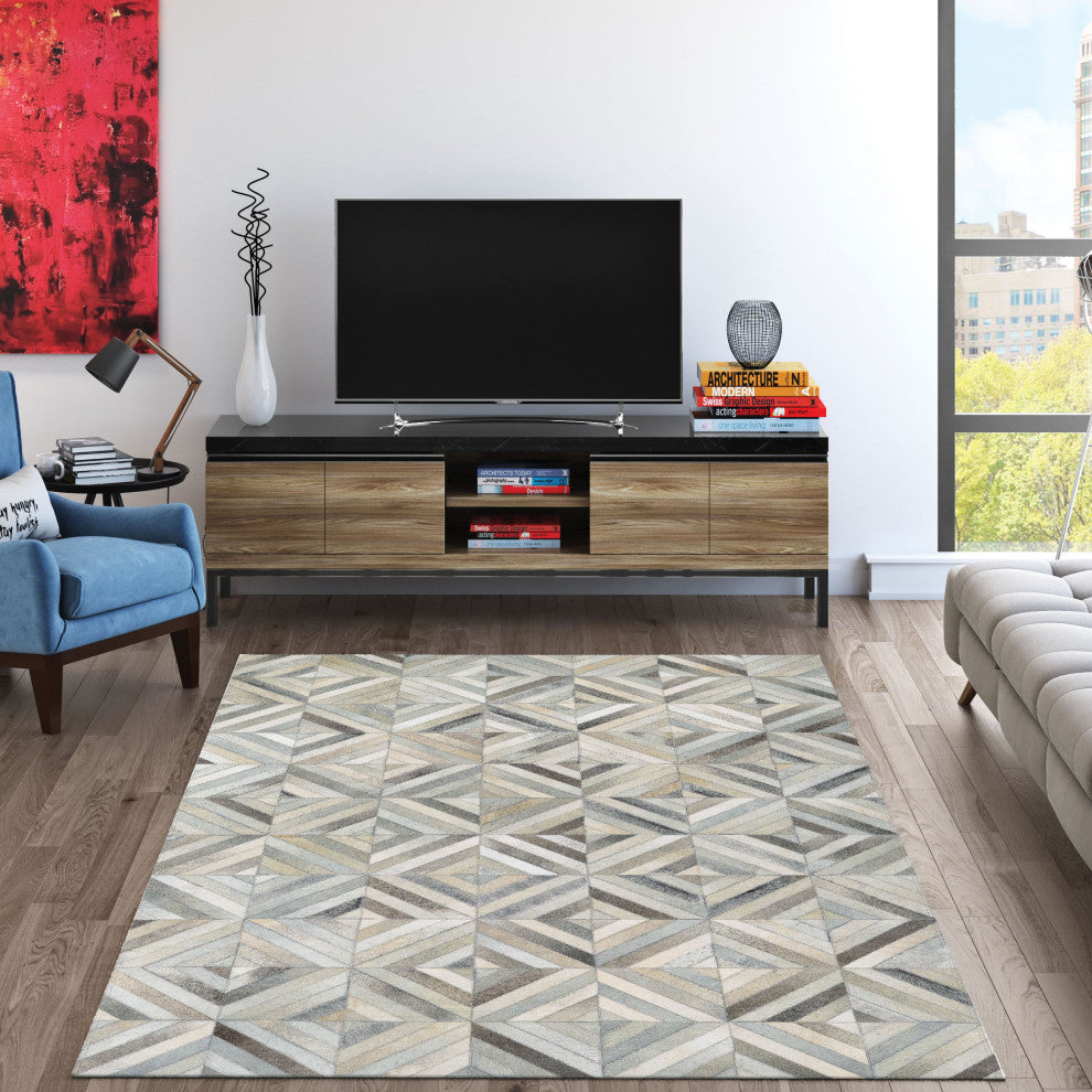 Couristan Chalet Blocks Area Rug, Ivory, 9'4"x13'4"