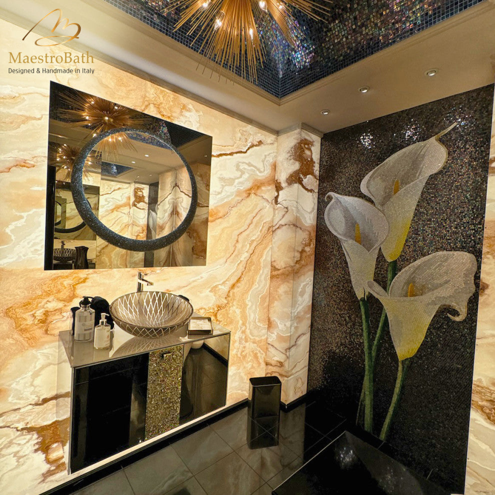 Atelier Xeni High End Bath Sink, Champagne Transparent