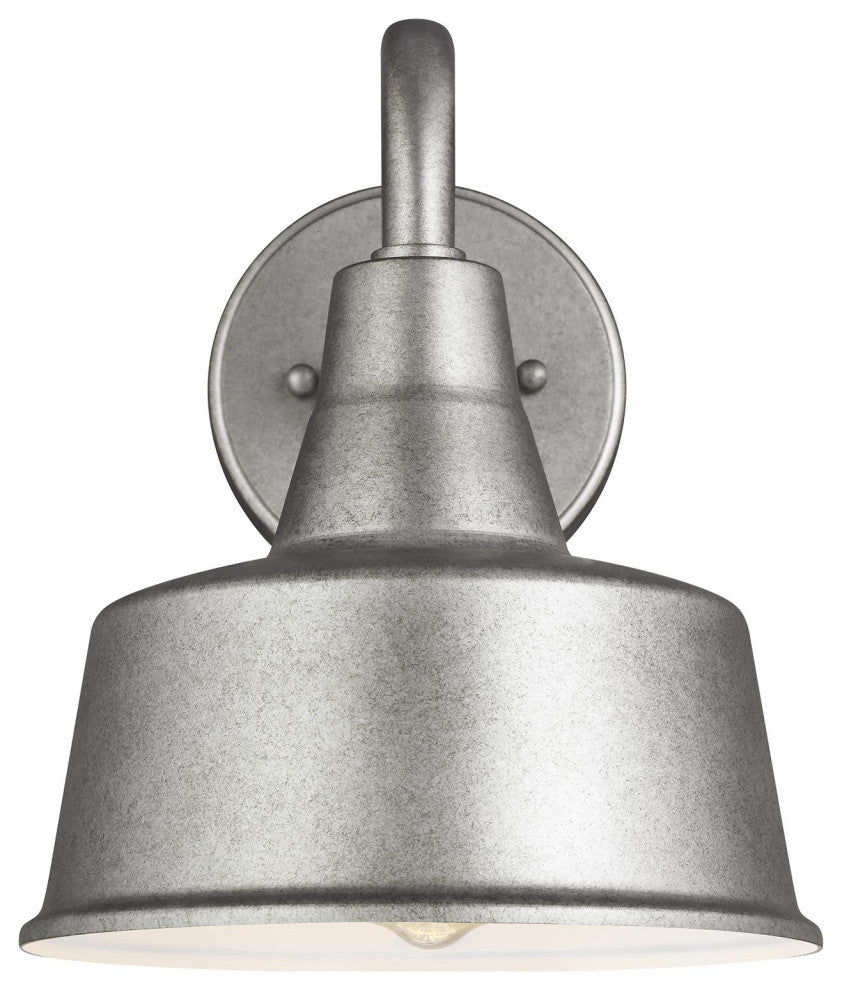 Barn Light Small 1-Light Outdoor Wall Lantern, Weathered Pewter