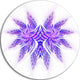 Bright Purple Unique Fractal Flower, Abstract Round Wall Art, 36"