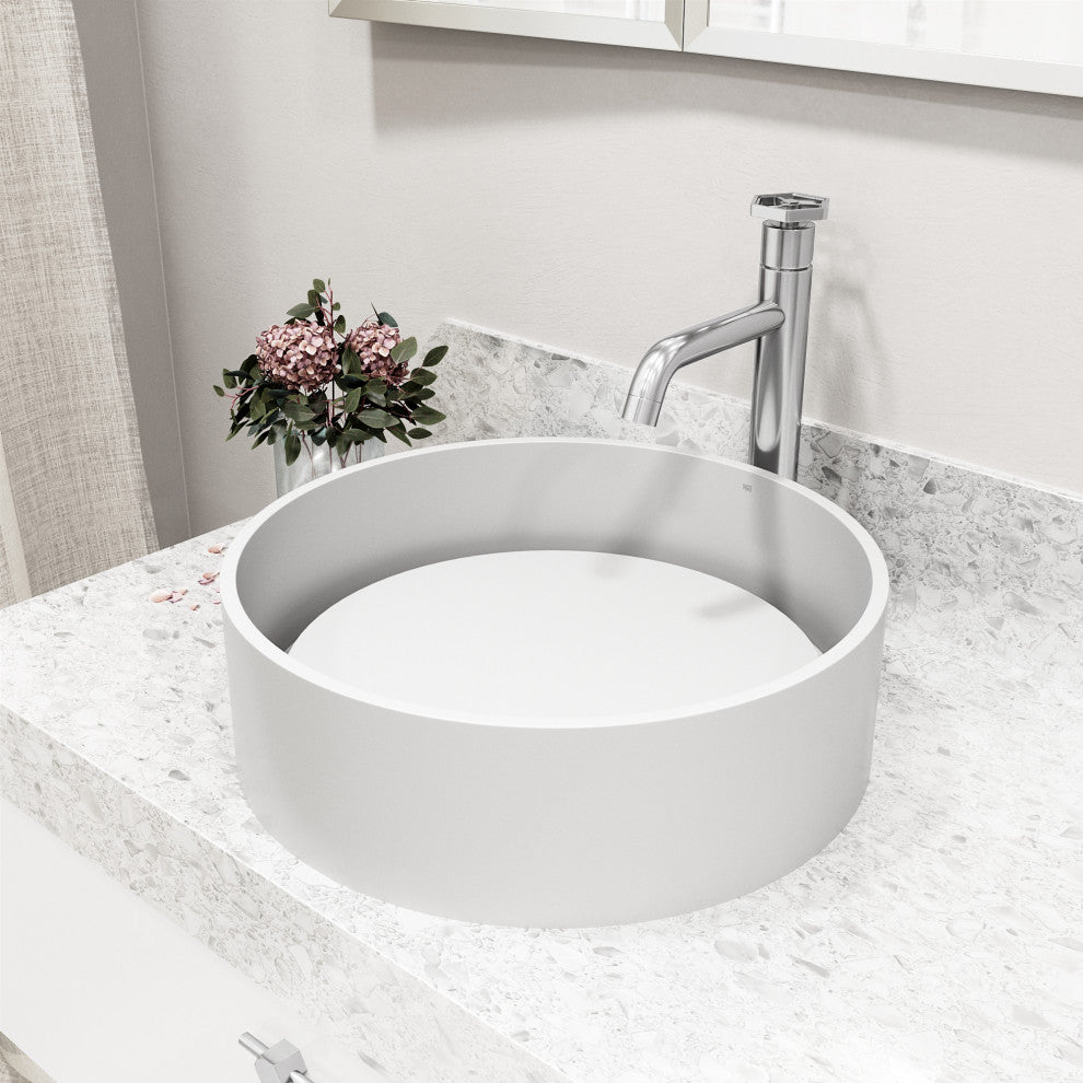 VIGO Ruxton 12" H Single Handle Single Hole Bathroom Vessel Faucet, Chrome