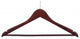 Wooden Anti-Theft Security Suit Hanger, Walnut/Chrome Finish, Box of 50