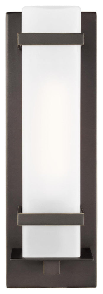 Alban Large 1-Light Outdoor Wall Lantern, Antique Bronze