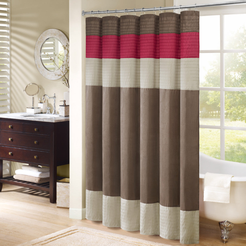 Madison Park Amherst Faux Silk Shower Curtain