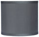 Classic Drum Faux Silk Lamp Shade, Gray, 8"