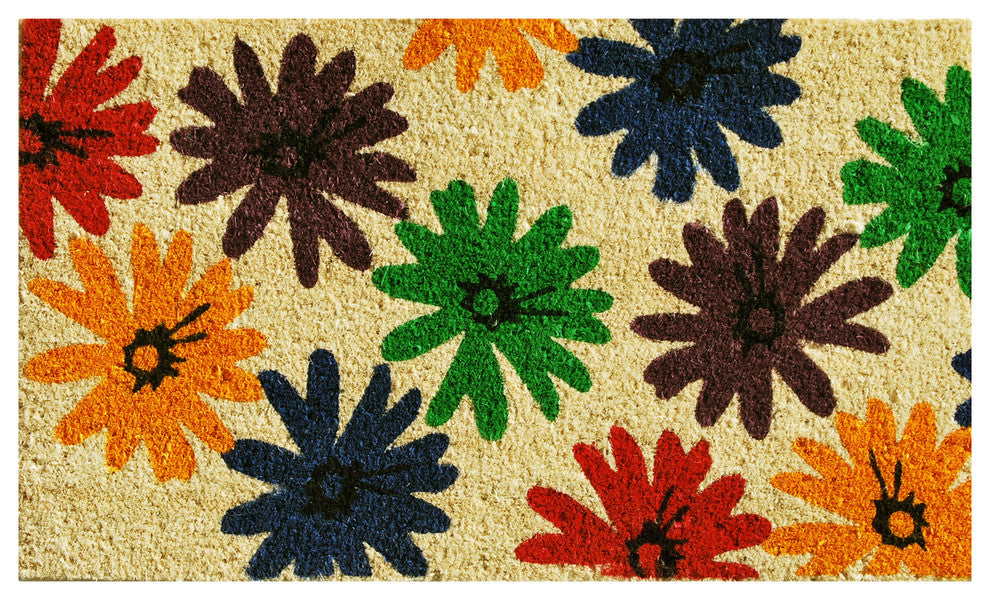 Colorful Daisies Doormat