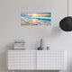 3-Panel White Beach Canvas Wall Art for Home Decor Blue Sea Sunset