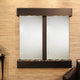 Aspen Falls Water Fountain, Silver Mirror, Blackened Copper, Square