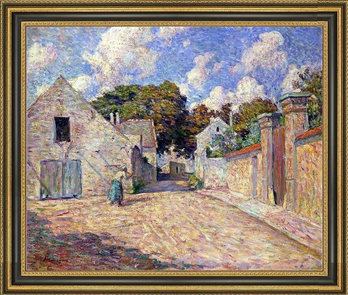 Henri Lebasque a Village Entrance Framed Premium Canvas Print, 20"x25"