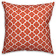 Red Floral Pattern Outdoor Throw Pillow, 20"x20"