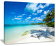 "Tropical Beach With Palm Shadows" Seashore Wall Art, 20"x12"