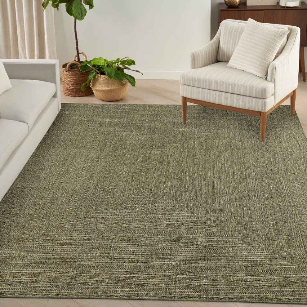 Nourison Tulum 8' x 10' Olive Outdoor Rug