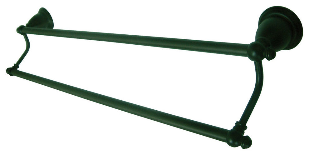 Kingston Brass Oil Rubbed Bronze English Vintage-Style 24" Dual Towel Bar BA7973