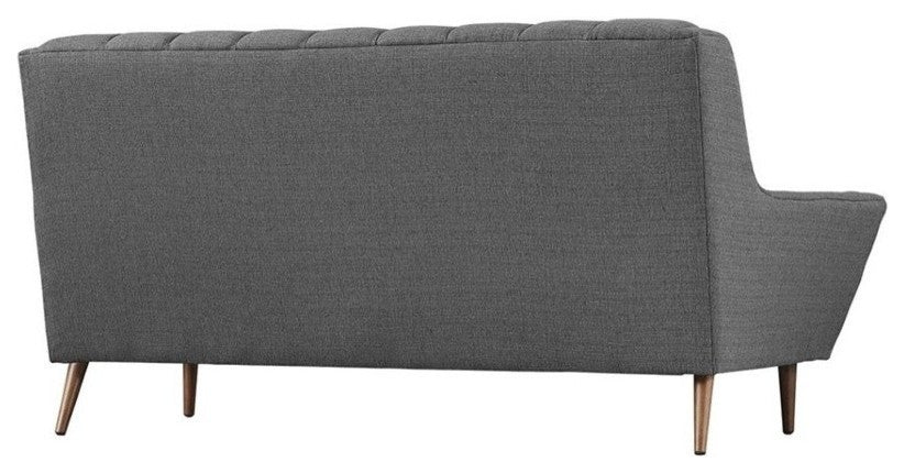 Modern Gray Response Upholstered Fabric Loveseat