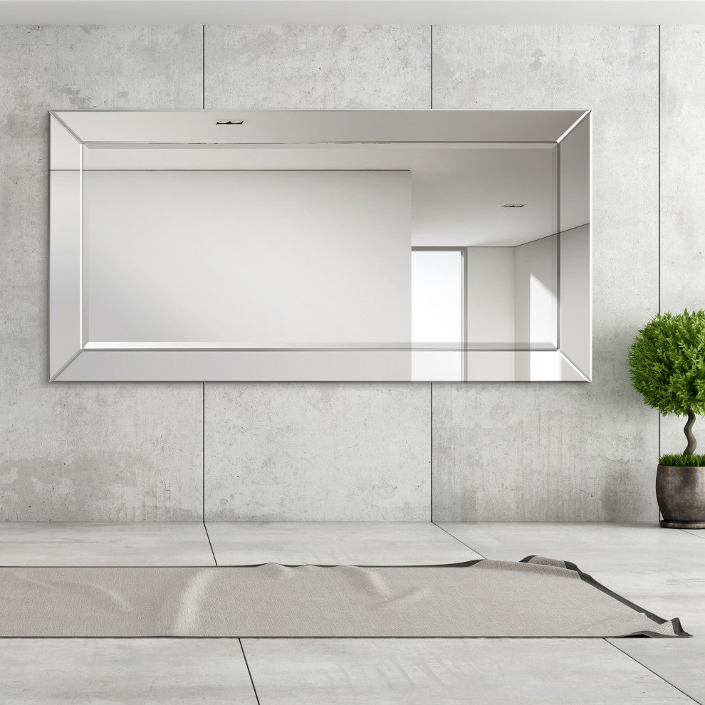 Moderno Beveled Leaner, Large Floor Mirror, 1"-Beveled Center Mirror, 80"x 40"