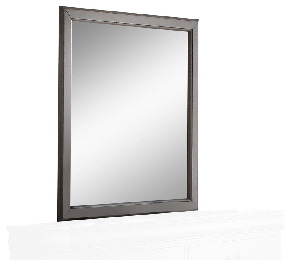 Louis Philippe Mirror, Antique Gray