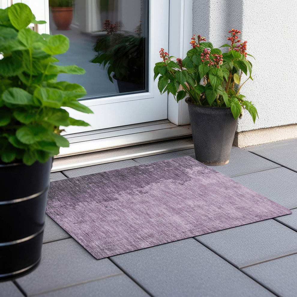 Machine Washable Indoor/Outdoor Chantille ACN1912 Violet 1'8" x 2'6" Rug