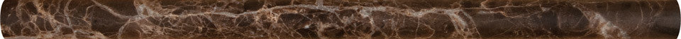 Emperador Dark Pencil Honed, 3/4"x12", Set of 30