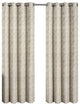 Tabitha Paisley Curtains Jacquard Grommet Panels, Mink, 54"x96", Set of 2